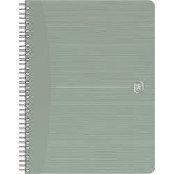 OXFORD My RecUp Notizbuch DIN A4 Kariert Doppeldraht Matt Lackierter Karton Grün Nicht gelocht 180 Seiten 90 Blatt Produktbild