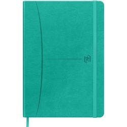 OXFORD Signature Notizbuch DIN A5 Punktkariert Gebunden Kunstleder Türkis Perforiert 200 Seiten Produktbild