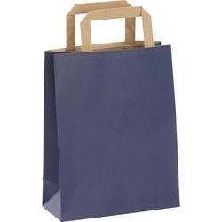 RAJA Tragetasche Papier Blau 12 x 35 x 26 cm 50 Stück Produktbild