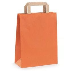 RAJA Tragetasche Papier Orange 10 x 28 x 22 cm 50 Stück Produktbild