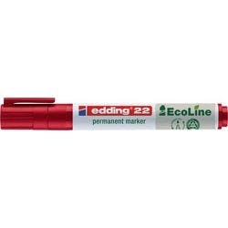 edding ECOLINE 22 Permanentmarker Breit Keilspitze Rot Nachfüllbar Wasserbeständig Produktbild