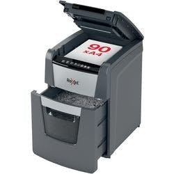 Rexel Optimum AutoFeed+ 90X Automatischer Aktenvernichter Partikelschnitt Sicherheitsstufe P-4 90 Blatt Automatisch & 8 Blatt Manuell Produktbild