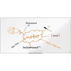 Nobo Impression Pro Whiteboard 1915405 Wandmontiert Magnetisch Lackierter Stahl 180 x 90 cm Schlanker Rahmen Produktbild