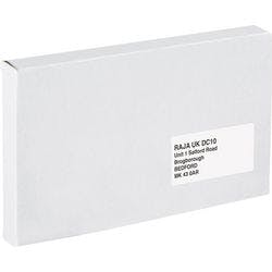 RAJA Versandkarton 1-wellig Pappe 220 (B) x 25 (T) x 305 (H) mm Weiß 50 Stück Produktbild