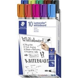 STAEDTLER Whiteboard-Marker Rundspitze 2,0 mm Farbig sortiert 10 Stück Produktbild