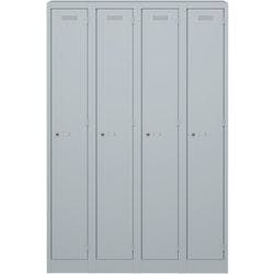 Bisley Primary Stahl Schließfach 1 Tür 4 abteile 900 x 500 x 1.800 mm Hellgrau Produktbild