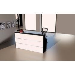 Kerkmann Empfangstisch Anthrazit, Weiß 2000 x 800 x 1100 mm Produktbild