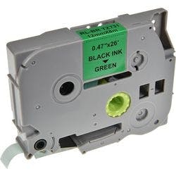 P-touch Beschriftungsband Kompatibel Brother TZE731 5BRT731-WT Selbsthaftend Schwarz auf Grün 12 mm x 8 m Produktbild