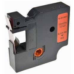 D1 S0720570 / 45017 Kompatibles Dymo Beschriftungsband Selbstklebend Schwarz auf Rot 12 mm x 7m Produktbild