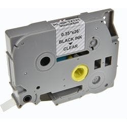 P-Touch Beschriftungsband Kompatibel Brother TZe-121 5T121-WT Selbsthaftend Schwarz auf Transparent 9 mm x 8 m Produktbild