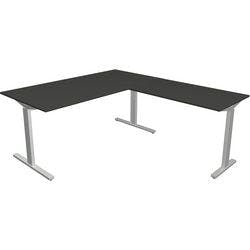 Kerkmann Form 2 Eckschreibtisch L-förmig Anthrazit T-Fuß 1.600 (B) x 1.800 (T) x 820 (H) mm Produktbild