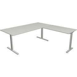 Kerkmann Form 2 Eckschreibtisch Hellgrau T-Fuß 1.800 (B) x 1.800 (T) x 820 (H) mm Produktbild