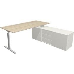 Kerkmann Form 2 Eckschreibtisch Ahorn T-Fuß 3 Schübe 740 mm (H) Produktbild