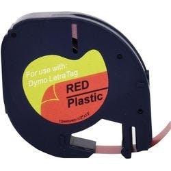 LT Beschriftungsband Kompatibel DYMO 91223 5D91223-WT Selbsthaftend Rot 12 mm x 4 m Produktbild