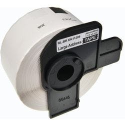 QL Etikettenrolle Kompatibel Brother DK-11208 5D11208-WT Selbsthaftend Schwarz auf Weiß 100 x 91 mm 400 Etiketten Produktbild
