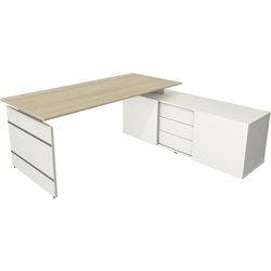 Kerkmann Form 4 Eckschreibtisch Wenge Wange 3 Schübe 1.950 (B) x 1.770 (T) x 740 (H) mm Produktbild