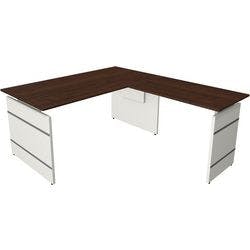 Kerkmann Form 4 Höhenverstellbar Schreibtisch L-förmig Wenge 1.600 (B) x 1.800 (T) x 760 (H) mm Produktbild