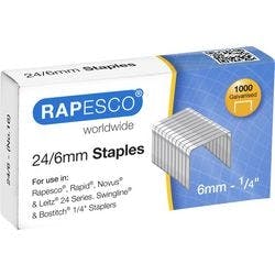 Rapesco Heftklammern 24/6 S24607Z3 Stahl Silber 1000 Stück Produktbild