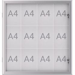 Maul MAULexcite Abschließbarer Schaukasten Magnetisch 12 x A4 Zum Hängen Abschließbar Außen 95,6 (B) x 2,8 (H) cm Silber Produktbild