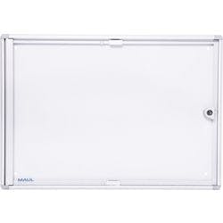 Maul MAULextraslim Abschließbarer Schaukasten Magnetisch 2 x A4 Zum Hängen Abschließbar Innen 49 (B) x 35,1 (H) cm Silber Produktbild