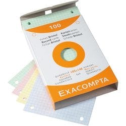 Exacompta Karteikarten 13659E DIN A6 Farbig Sortiert 10,7 x 15 x 2,5 cm 10 Stück Produktbild