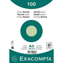 Exacompta Karteikarten 10848SE DIN A5 Grün 15 x 21,2 x 2,5 cm 10 Stück Produktbild