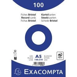 Exacompta Karteikarten 10508E DIN A5 Weiß 15 x 21,2 x 2,5 cm 10 Stück Produktbild