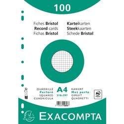 Exacompta Karteikarten 10606E DIN A4 Weiß 21 x 29,7 x 2,3 cm 10 Stück Produktbild