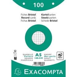 Exacompta Karteikarten 10608E DIN A5 Weiß 15 x 21,2 x 2,5 cm 10 Stück Produktbild