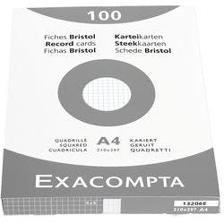 Exacompta Karteikarten 13206E DIN A4 Weiß 21,3 x 30 x 2,5 cm 10 Stück Produktbild