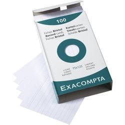 Exacompta Karteikarten 13801X Weiß 7,7 x 12,9 x 2,5 cm 10 Stück Produktbild