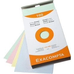 Exacompta Karteikarten 13273E 125 x 200 mm Farbig Sortiert 12,7 x 20,3 x 2,5 cm 12 Stück Produktbild