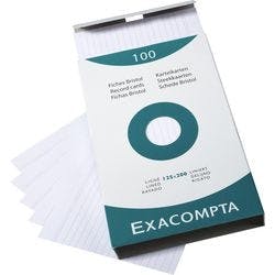 Exacompta Karteikarten 13803X 125 x 200 mm Weiß 12,7 x 20,3 x 2,5 cm 12 Stück Produktbild