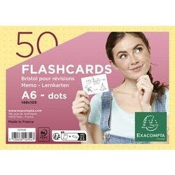Exacompta Karteikarten 10354E DIN A6 Gelb 10,5 x 14,8 x 1,3 cm 19 Stück Produktbild