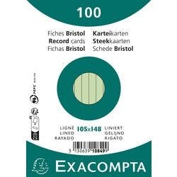 Exacompta Karteikarten 10849SE DIN A6 Grün 10,7 x 15 x 2,5 cm 20 Stück Produktbild