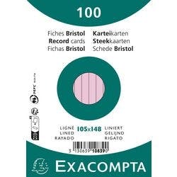 Exacompta Karteikarten 10839SE DIN A6 Rosa 10,7 x 15 x 2,5 cm 20 Stück Produktbild