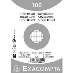 Exacompta Karteikarten 10209E DIN A6 Weiß 10,7 x 15 x 2,5 cm 20 Stück Produktbild