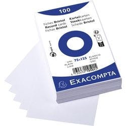 Exacompta Karteikarten 10501E Weiß 7,9 x 12,9 x 2,5 cm 20 Stück Produktbild