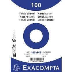 Exacompta Karteikarten 10509E DIN A6 Weiß 10,7 x 15 x 2,5 cm 20 Stück Produktbild