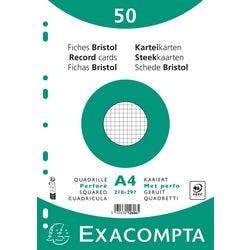Exacompta Karteikarten 12606E DIN A4 Weiß 21 x 29,7 x 1,1 cm 20 Stück Produktbild Print Hauptbild L