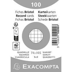 Exacompta Karteikarten 10200SE 74 x 105 mm Weiß 7,4 x 10,5 x 2,3 cm 40 Stück Produktbild