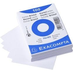Exacompta Karteikarten 10500SE 74 x 105 mm Weiß 7,4 x 10,5 x 2,5 cm 40 Stück Produktbild