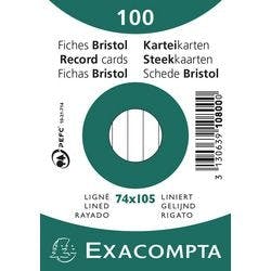 Exacompta Karteikarten 10800SE DIN A7 Weiß 7,4 x 10,5 x 2,3 cm 40 Stück Produktbild
