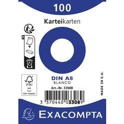 Exacompta Karteikarten 3208B DIN A8 Weiß 5,2 x 7,4 x 2,3 cm 48 Stück Produktbild