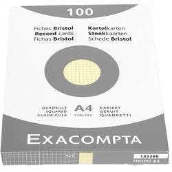 Exacompta Karteikarten 13226E DIN A4 Gelb 21,3 x 30 x 2,5 cm Produktbild