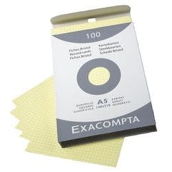 Exacompta Karteikarten 13228E DIN A5 Gelb 15 x 21,2 x 2,5 cm Produktbild