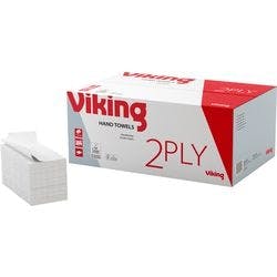 Viking Standard Falthandtücher V-falz Weiß 2-lagig 1185069 15 Stück à 250 Blatt Produktbild