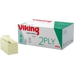 Viking Standard Recycled Falthandtücher V-falz Grün 2-lagig 1185070 15 Stück à 250 Blatt Produktbild