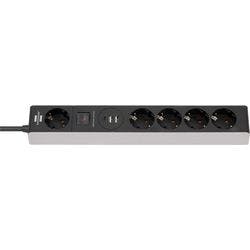brennenstuhl Steckdosenleiste mit USB-C 1159780615 5-fach 1,5 m Schwarz, Grau Produktbild