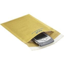 RAJA Luftpolster-Luftpolster-Versandtaschen Braun Ohne Fenster 100 (B) x 160 (H) mm Verschlusslasche 75 g/m² Recycelt 95% 100 Stück Produktbild